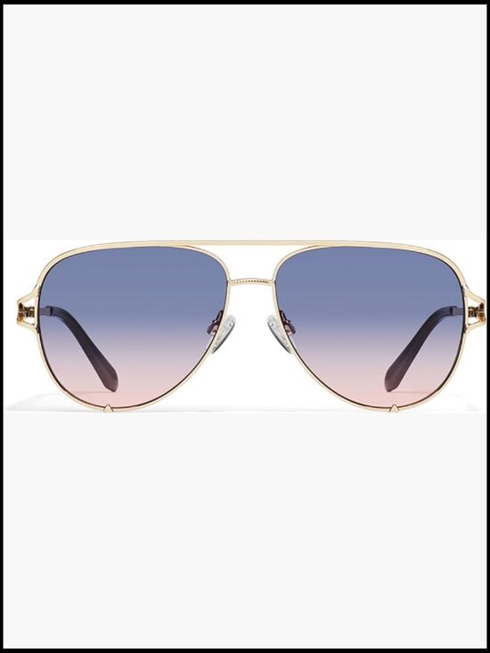 Quay High Key Twist Sunglasses UV Protection Metal Frame Square Lenses